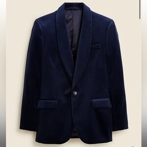BRAND NEW J CREW NAVY BLUE VELVET BLAZER